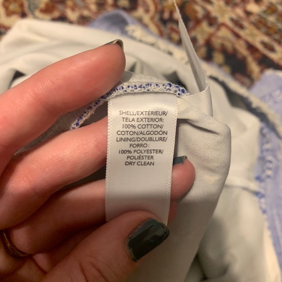 Loft White and Blue Pencil Skirt - Picture 3 of 8